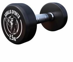 Gorilla Sports Egykezes súlyzó 2, 5 kg fekete/fehér (100532-00049-0007) - kokiskashop