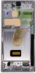 Samsung S918 Galaxy S23 Ultra Előlap Keret+LCD Kijelző+Érintőpanel, Levander, Lila (GH82-30466D, GH82-30465D) Service Pack