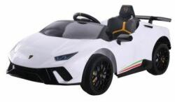 LeanToys Masinuta electrica pentru copii, Lamborghini Huracan Alb, cu telecomanda, 2 motoare, greutate maxima 30 kg, 6571 - gimihome