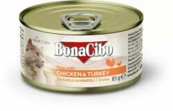 BonaCibo CANNED CAT FOODS PATE CHICKEN - TURKEY 85g - falatozoo