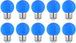 ECOPLANET Set 10 Buc - Bec LED Ecoplanet glob mic albastru G45, E27, 1W (10W), 80 LM, G, Mat (ECO-0195X10)