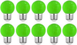 ECOPLANET Set 10 Buc - Bec LED Ecoplanet glob mic verde G45, E27, 1W (10W), 80 LM, G, Mat (ECO-0196X10)