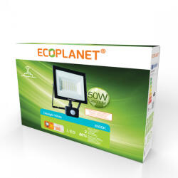 ECOPLANET – Saving The Future Proiector LED, Ecoplanet + Sensor 220V 50W (300W), 4500 lm 6500K (ECO-0130)