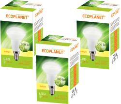 ECOPLANET Set 3 Buc - Bec LED Ecoplanet reflector R50, E14, 4W (25W), 300 LM, G, lumina calda 3000K, Mat (ECO-0030X3)