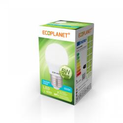 ECOPLANET Bec LED Ecoplanet glob mic G45, E27, 5W (40W), 450 LM, F, lumina rece 6500K, Mat (ECO-0013)