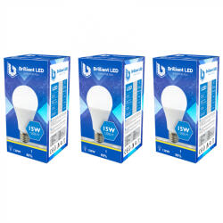 Brilliant Lighting Set 3 Buc - Bec Brilliant LED, 15W (120W), 1200lm, lumina calda 3000k, 220V, E27 (BRI-0010X3)