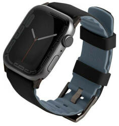 UNIQ óraszíj Linus Apple Watch Series 1/2/3/4/4/5/6/7/8/9/SE/SE2 38/40/41mm. Airosoft szilikon éjfekete