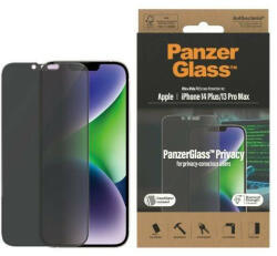 Panzer Ultra-Wide Fit iPhone 14 Plus / 13 Pro Max 6, 7" Privacy Screen Protection antibakteriális Easy Aligner képernyővédő fólia