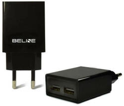 Beline hálózati töltő 2xUSB csatlakozóval 2A fekete (csak fej)