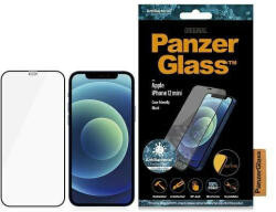 Panzer E2E Super+ iPhone 12 Mini tokbarát antibakteriális mikrofraktúrás fekete képernyővédő fólia