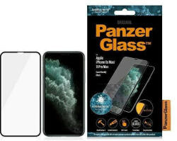 Panzer E2E Super+ iPhone XS Max /11 Pro Max tokbarát antibakteriális fekete képernyővédő fólia