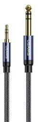 USAMS Adapter audio jack 3, 5mm - 6, 35mm 1.2m fekete