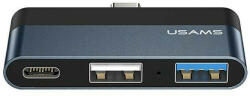 USAMS Adapter HUB USB 2.0/USB 3.0/USB-C szürke