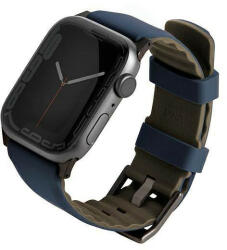 UNIQ óraszíj Linus Apple Watch Series 1/2/3/4/4/5/6/7/8/9/SE/SE2/Ultra/Ultra 2 42/44/45/49mm. Airosoft szilikon tengerészkék