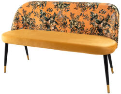 Invicta interior Banca PRET-A-PORTER BOUTIQUE 130 cm din catifea galbena cu picioare aurii (41705)