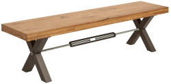 Invicta interior Banca THOR 180 cm stejar salbatic cu picioare in X, stil industrial (6538807)