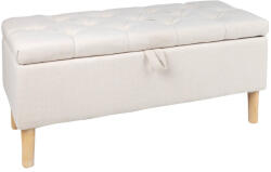 Invicta interior Dulap de banc CASTLE 100 cm din tesatura texturata bej, in stil rustic (40408)