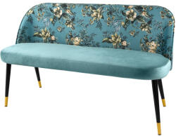 Invicta interior Banca PRET-A-PORTER BOUTIQUE 130 cm din catifea turcoaz cu picioare aurii (41706)