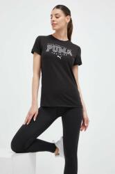 PUMA edzős póló Graphic Tee Fit fekete - fekete XS