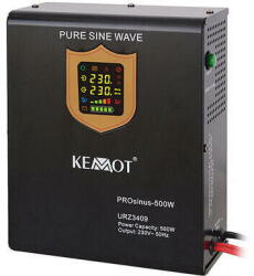 Kemot UPS Kemot pentru centrale termice PROsinus-500 LED Sinus Pur 500W Negru (URZ3409)