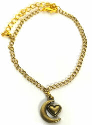 Maria King Hold és Szív karkötő charmmal, arany vagy ezüst színben (STM-107/k)