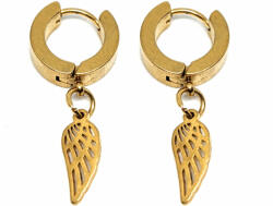 Maria King Nemesacél Angyalszárny fülbevaló, arany színű (STM-748-f)