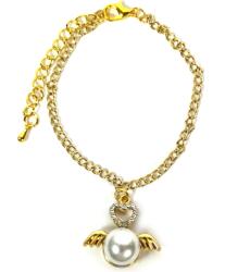 Maria King Angyalszárny gyöngy karkötő charmmal, arany vagy ezüst színben (STM-180/k)