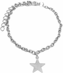 Maria King Nemesacél csillag charmos karkötő, ezüst színű (STM-728-k)