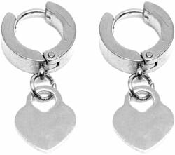 Maria King Nemesacél Szív Lakat fülbevaló, ezüst színű (STM-762-f)