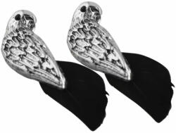 Maria King Ezüst-fekete galambos fülbevaló 5 cm (ZE-SH-WM-189-041752500003)