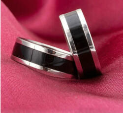 Maria King Ezüst - fekete karikagyűrű, 8 (WEN145)