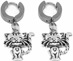 Maria King Ezüst színű Boldog Cica fülbevaló (STM-570-f)