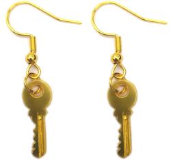 Maria King Arany színű kulcs fülbevaló (STM-360-f)