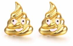 Maria King Boldog sz@rkupac emoji fülbevaló, arany színben (WEN37)