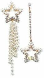 Maria King Látványos strasszos és gyöngyös aszimmetrikus fülbevaló (WEN1378)