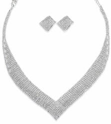 Maria King Csodaszép alkalmi nyakék fülbevalóval, strasszos (WEN981)