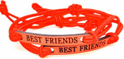 Maria King Best Friends (Legjobb Barátok) páros szövet karkötő, piros (WEN4233)