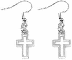 Maria King Ezüst színű áttört kereszt fülbevaló II (STM-592-f-2)