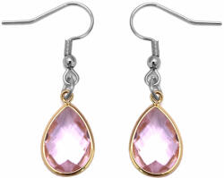 Maria King Lila kristály csepp fülbevaló ezüst színű akasztóval (STM-412-f-e)