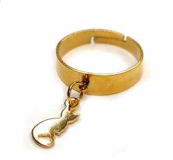 Maria King Cicás charmos állítható méretű gyűrű, arany színű, választható szélességben (STM-483-gy)