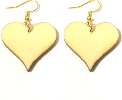 Maria King Fa szív (3 cm) fülbevaló, választható arany vagy ezüst színű akasztóval (STM-142/f)