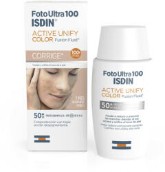 ISDIN - Fluid de protectie solara pentru fata cu SPF 50+ Isdin Active Unify Color Fusion Fluid, 50 ml
