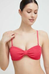 Abercrombie & Fitch bikini felső rózsaszín, enyhén merevített kosaras - rózsaszín M