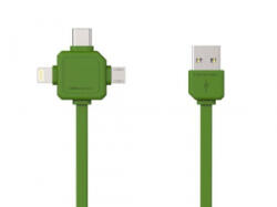 allocacoc 3az1-ben USB kábel zöld (9003GN/USBC15)