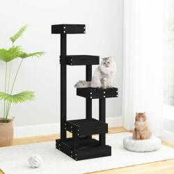 vidaXL Ansamblu de pisici, negru, 45, 5x49x103 cm, lemn masiv de pin (824652)