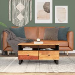 vidaXL Măsuță de cafea, 80x54x40 cm, lemn masiv acacia/lemn prelucrat (351955) Masa de cafea