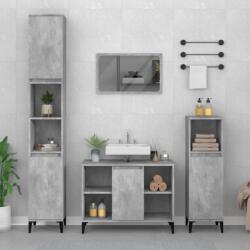 vidaXL Set mobilier de baie, 3 piese, gri beton, lemn compozit (3185625)