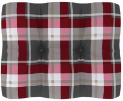 vidaXL Pernă de paleți, roșu carouri, 50x40x10 cm, material textil (314436)