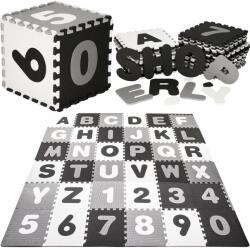 SPRINGOS szivacs puzzle szőnyeg 175x175cm - Betűk és számok - feke (FM0019)
