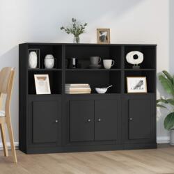 vidaXL Dulapuri înalte, 3 piese, negru, lemn prelucrat (3185304) Comoda